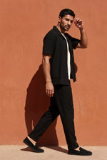 Men's Co-ord Set with Revere Collar Shirt and Trousers