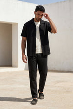Men's Co-ord Set with Revere Collar Shirt and Trousers