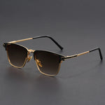 Men's Semi-Rimless Sunglasses with Square Frame
