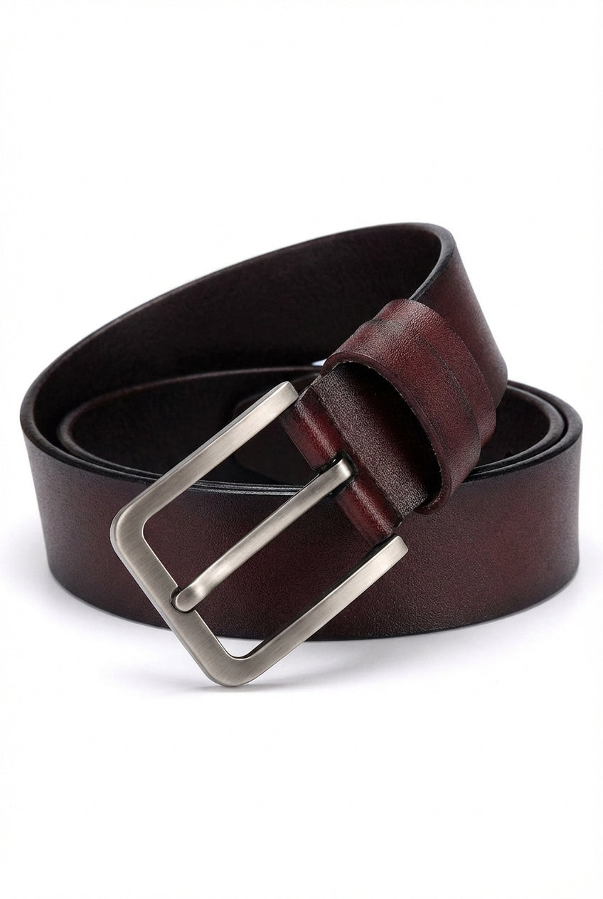 Corvellan – Rectangular-Buckle Belt with Tapered Tip