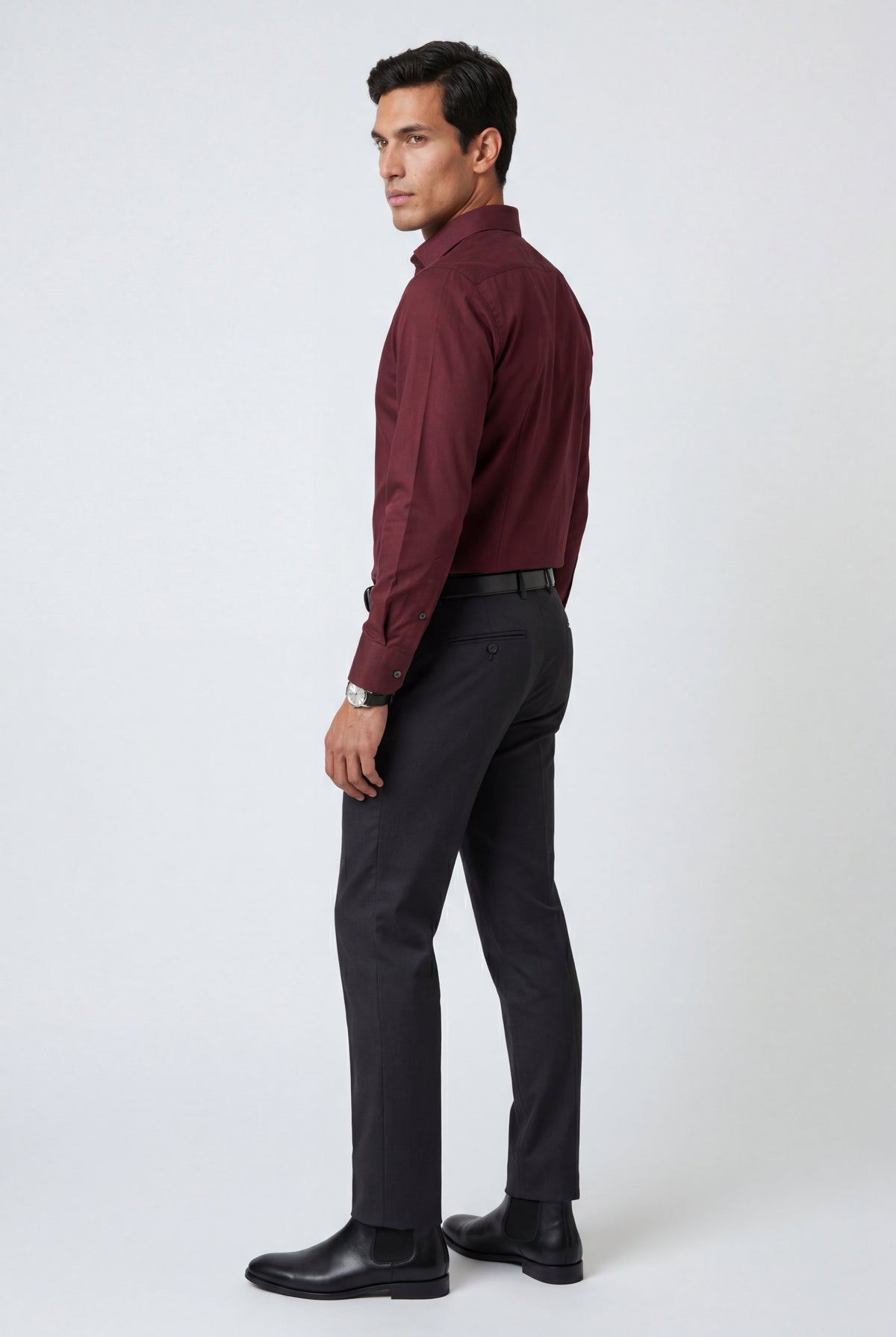 Men's Long Sleeve Shirt in Fitted Cut