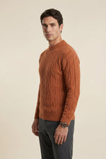 Men's Cable Knit Crew Neck Jumper