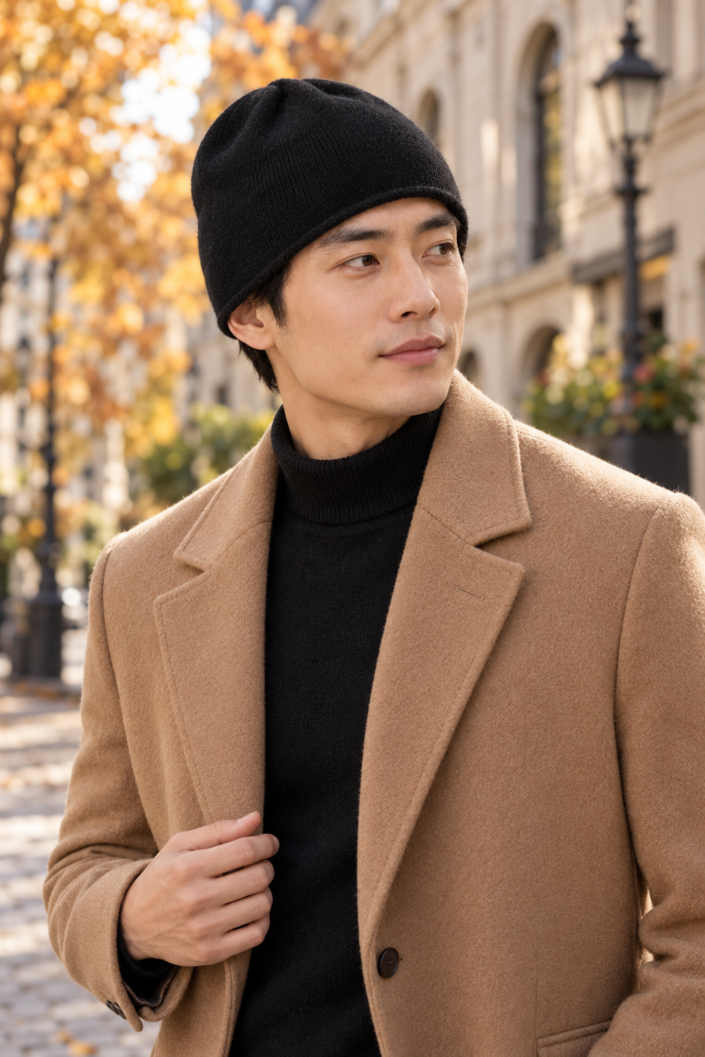 Men’s 100% Cashmere Knitted Beanie Hat