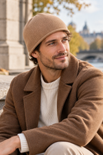 Men’s 100% Cashmere Knitted Beanie Hat