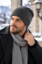 Men’s 100% Cashmere Knitted Beanie Hat