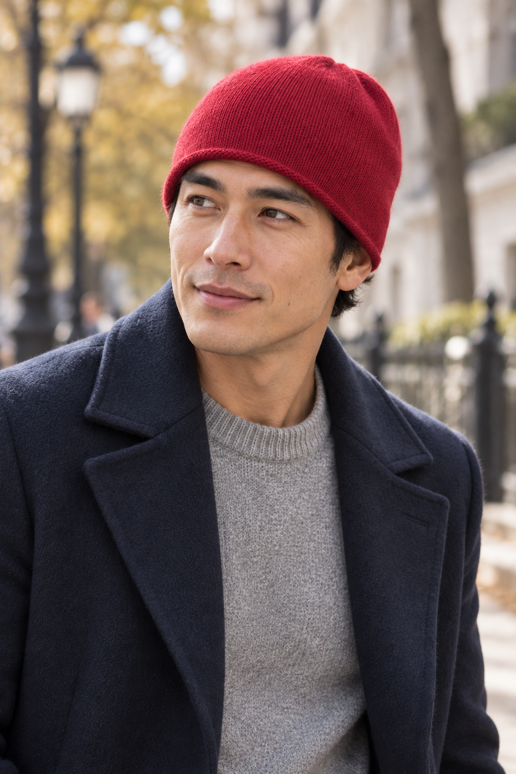 Men’s 100% Cashmere Knitted Beanie Hat