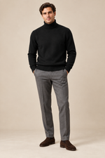 Men’s 100% Cashmere Ribbed Turtleneck Jumper