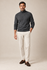 Men’s 100% Cashmere Ribbed Turtleneck Jumper
