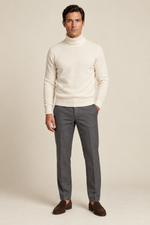 Men’s 100% Cashmere Ribbed Turtleneck Jumper