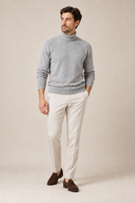 Men’s 100% Cashmere Ribbed Turtleneck Jumper