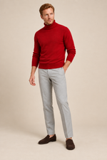 Men’s 100% Cashmere Ribbed Turtleneck Jumper