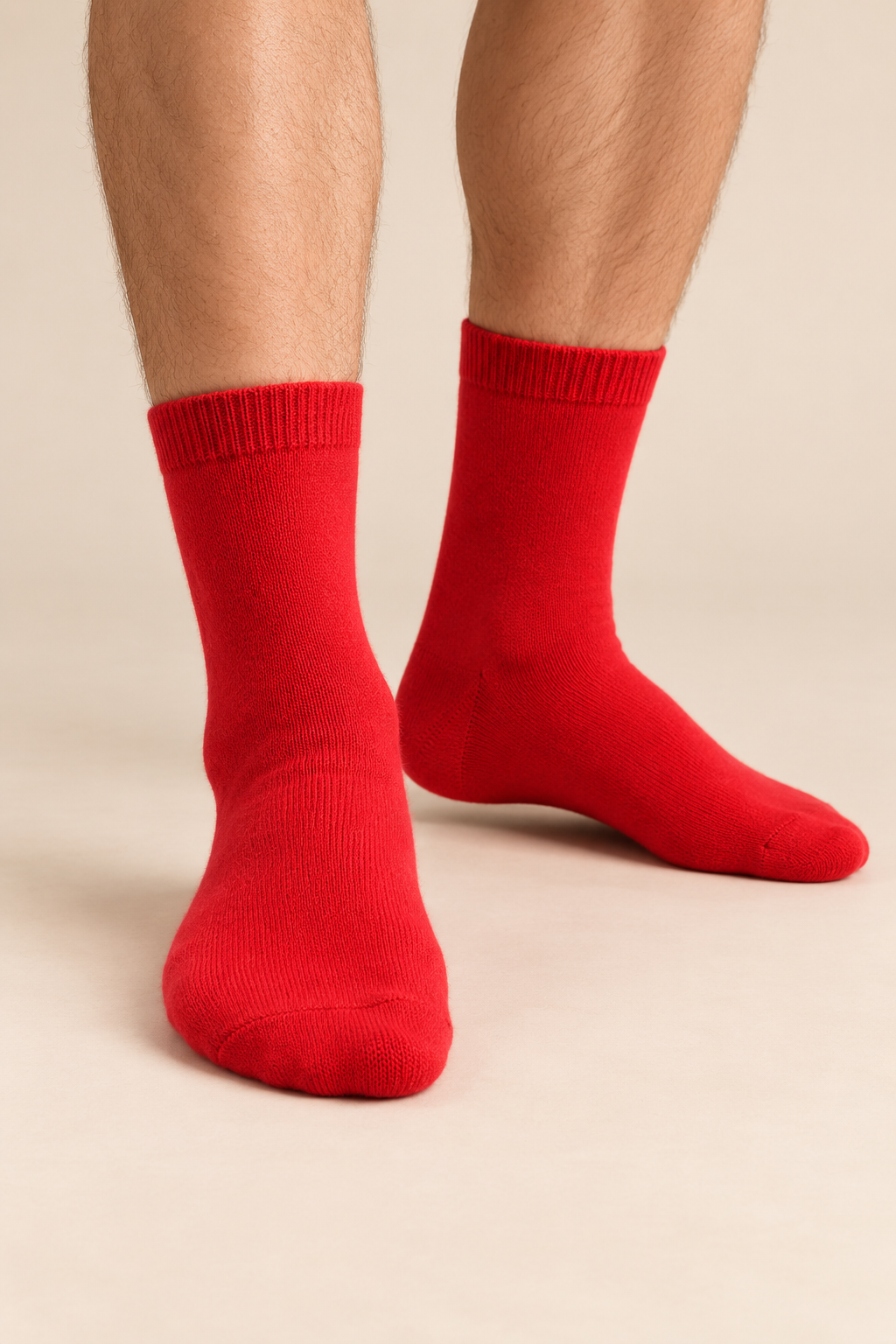 Men’s 100% Cashmere Knitted Mid-Calf Socks