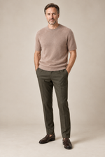 Men’s 100% Mink Cashmere Knitted Crew-Neck T-Shirt