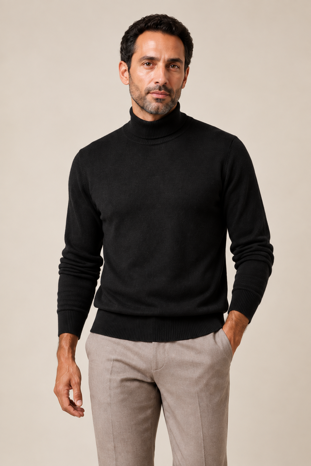 Men’s 100% Cashmere Turtleneck Jumper