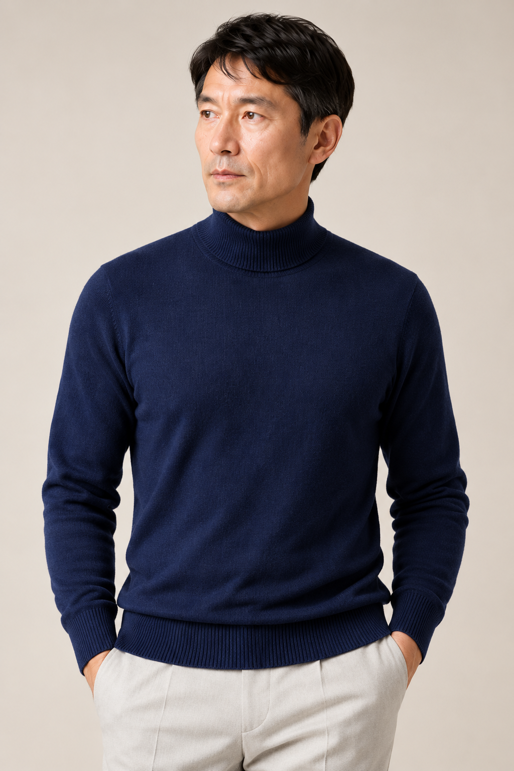Men’s 100% Cashmere Turtleneck Jumper