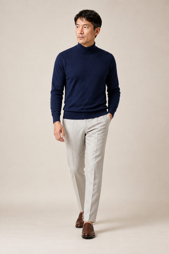 Men’s 100% Cashmere Turtleneck Jumper