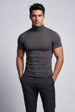 Men's Fitted Mock Neck T-Shirt