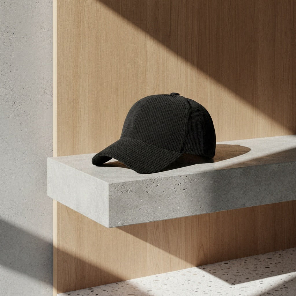 Men’s Cotton Corduroy Baseball Cap with Curved Brim