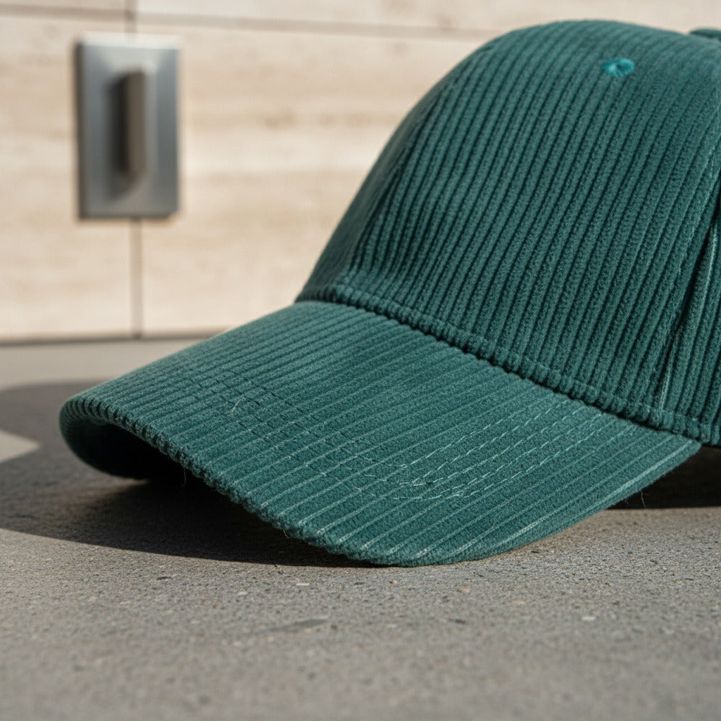 Men’s Cotton Corduroy Baseball Cap with Curved Brim