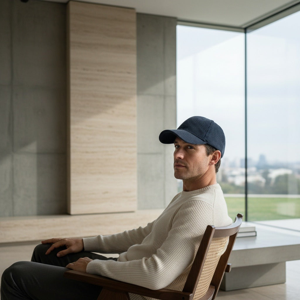Men’s Cotton Corduroy Baseball Cap with Curved Brim