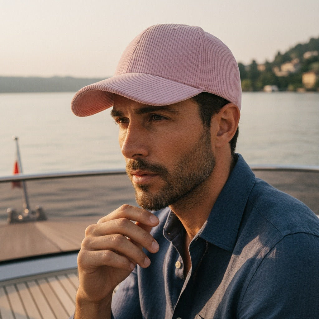 Men’s Cotton Corduroy Baseball Cap with Curved Brim