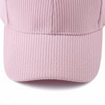 Men’s Cotton Corduroy Baseball Cap with Curved Brim