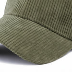 Men’s Cotton Corduroy Baseball Cap with Curved Brim