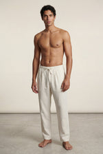 Men's Drawstring Trousers with Relaxed Straight Leg
