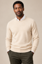 Men’s 100% Cashmere Knitted Crew-Neck Jumper