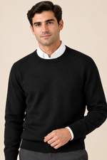 Men’s 100% Cashmere Knitted Crew-Neck Jumper