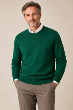 Men’s 100% Cashmere Knitted Crew-Neck Jumper