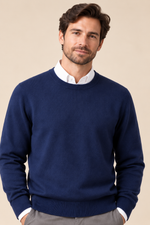 Men’s 100% Cashmere Knitted Crew-Neck Jumper