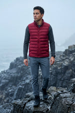 Men's Quilted Gilet with Zip and Stand Collar