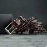 Men's Braided Belt with Pin Buckle