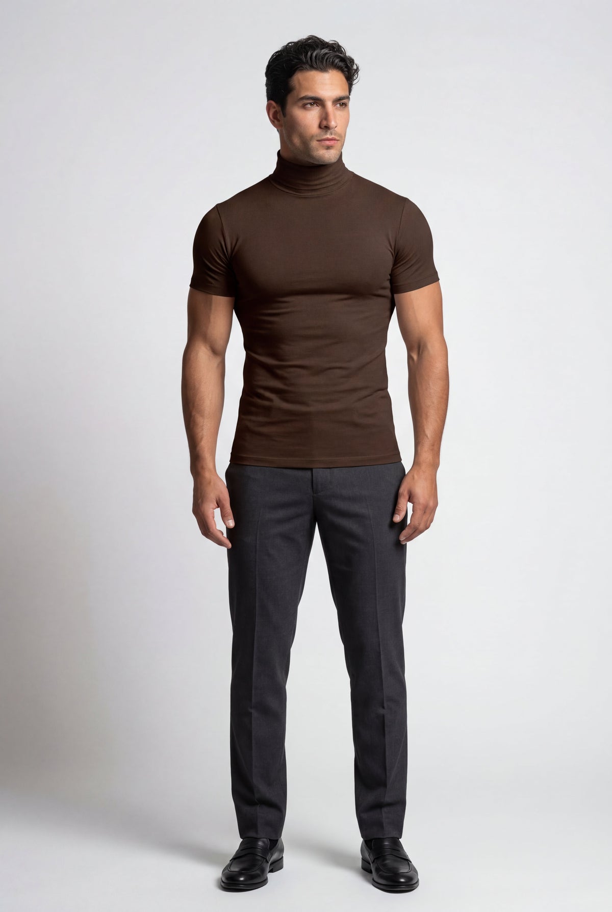 Men's Fitted Mock Neck T-Shirt