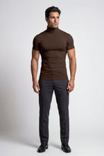 Men's Fitted Mock Neck T-Shirt