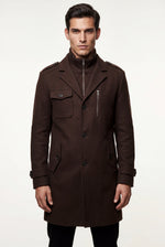 Men's Slim Fit Single-Breasted Coat