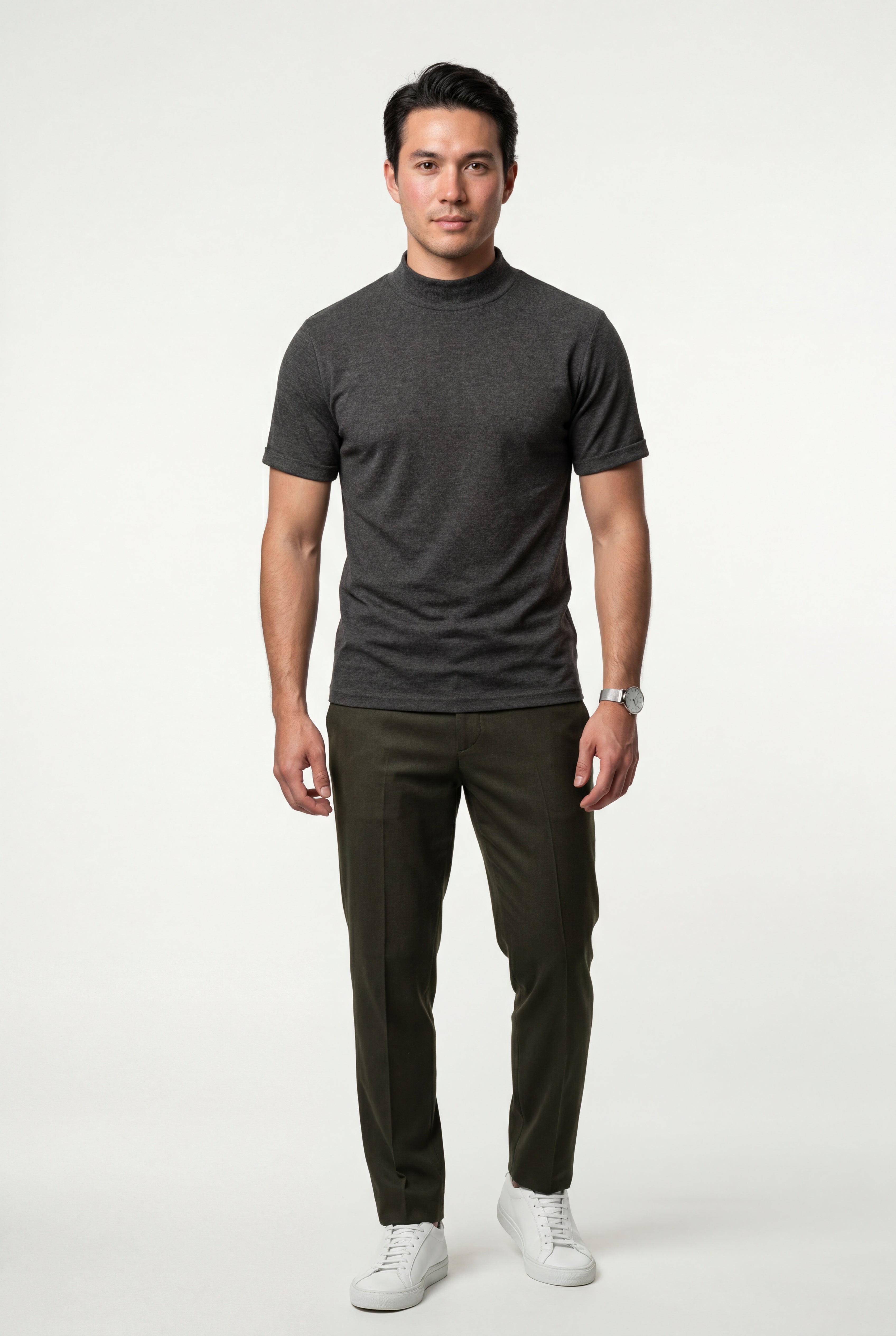 Comfortable T-shirt for everyday wear – Short-sleeved, round-neck T-shirt for men