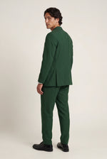 Men's Slim Fit Two-Piece Suit with Single-Breasted Blazer