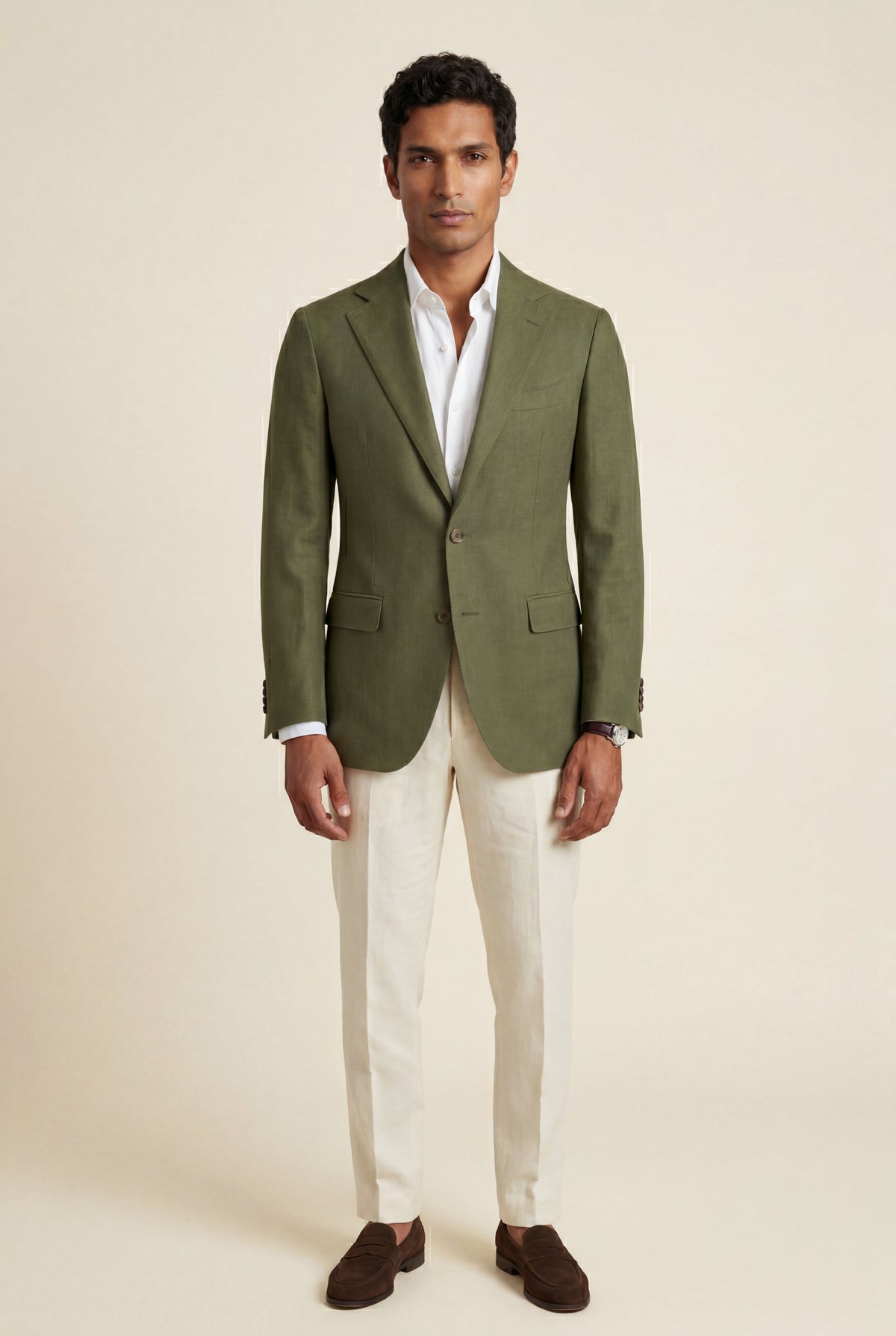 Men's Slim Fit Blazer with Two-Button Fastening