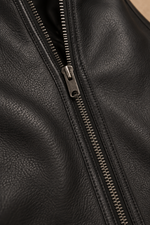 Men’s Sheepskin Shearling Aviator Jacket with Fur-Trimmed Hood