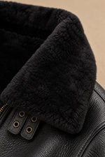 Men’s 100% Natural Sheepskin Shearling Jacket with Fur Lining
