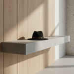 Men’s Wide-Brim Felt Fedora Hat with Contrast Band