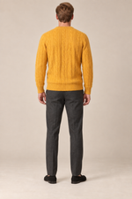 Men’s 100% Pure Cashmere Cable-Knit Crew-Neck Jumper