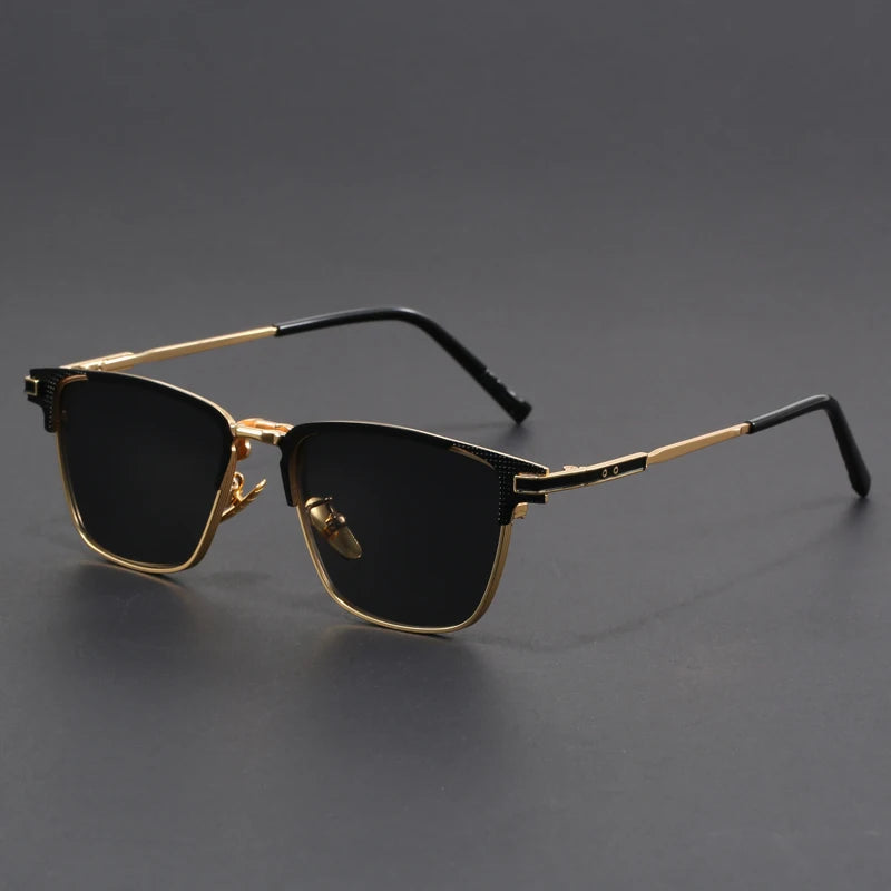 Men's Semi-Rimless Sunglasses with Square Frame