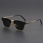 Men's Semi-Rimless Sunglasses with Square Frame