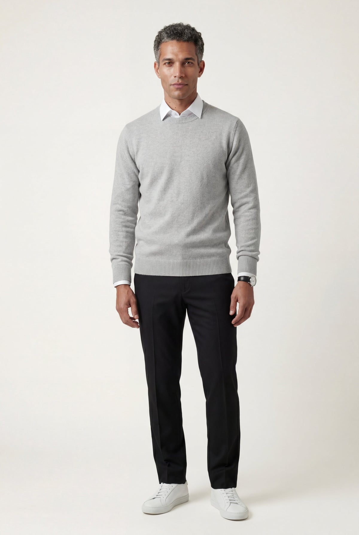 Men's Fine Knit Crew Neck Jumper in Regular Fit