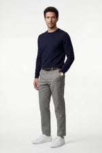Men's Straight Leg Chinos with Mid-Rise Waist