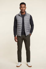 Men's Quilted Gilet with Zip and Stand Collar