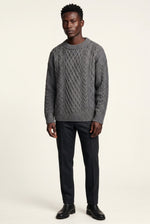 Men's Cable Knit Crew Neck Jumper in Regular Fit